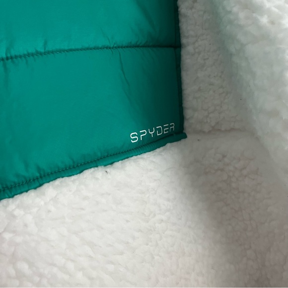 SPYDER Boulder Anorak WOMAN’s XL 1/4 zip thick sherpa jacket (Neon Pink Trim) - Picture 7 of 8